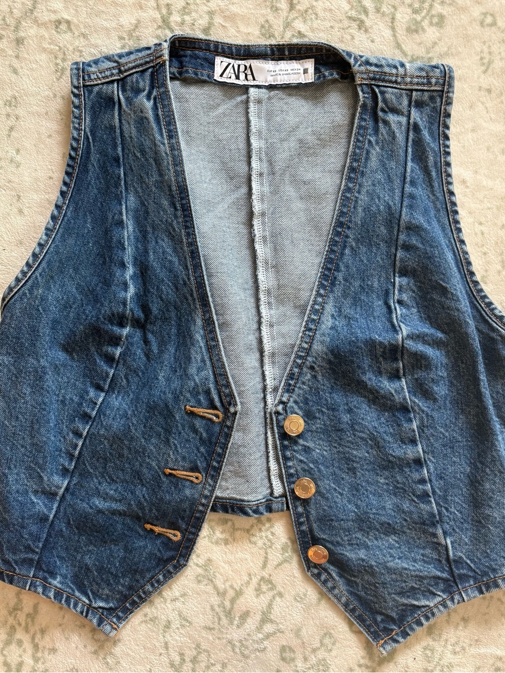 ZARA Blue Denim Vest